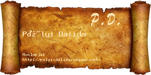 Pályi Dalida névjegykártya